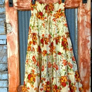Raviya Floral strapless dress